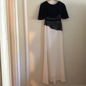 BCBG Black & White Evening Gown, Sz 0